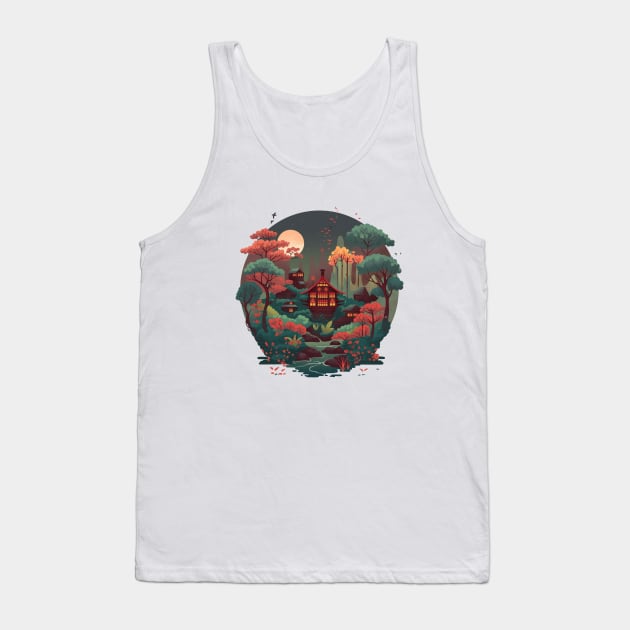 Japanese Village Tank Top by rraynerr